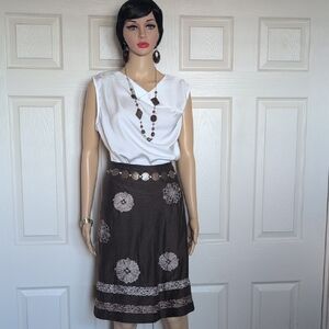 Ann Taylor Loft Silk Skirt